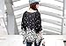 Lowpricenice Lady Batwing Sleeve Chiffon Shirt Bohemian Floral Oversized Blouse (L, Black)