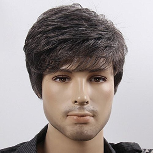Majik Synthetics Hair Wigs Easy To Wear For Men And Boys Black