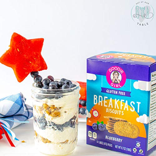 GOODIE GIRL, BREAKFAST BISCUITS, BLUEBERRY, 1.66 OUNCE (PACK OF 4)