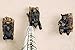 Set of Three Resin Black Bear on Logs Wall Hooks -Lodge Decor