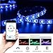 LED Strip Lights App Controlled, 16.4ft/5M Bluetooth Waterproof Music Light Strips, 24V 150 LEDs 5050 RGB Flexible Lighting with Adhesive, LED Strip Lighting Kit for Home Kitchen
