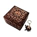 StarZebra Jewelry Box Novelty Item, Unique Artisan Traditional Hand Carved Rosewood Jewelry Box From India