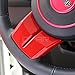 Hooke Road Red Steering Wheel Cover Trim for 2011-2018 Jeep JK Wrangler & Unlimited & Compass & Patriot - 3PCS/Set