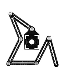 MinGPINHUIUS Regla de medición multiángulo, Ankace de aleación de aluminio de alta calidad, herramienta de medición de plantilla diseño para artesanos, constructores, artesanos, bricolaje
