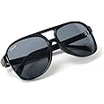 Diamond's Roar Classic Vintage Polarized Aviator Sunglasses for Women Men Trendy Square Large Frame Retro Sunglasses - UV400