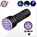 The Wolf Moon®21 LED UV Light 395nm Ultraviolet Flashlight Blacklight to Authenticate Currency