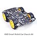 Smart Robot Car Chassis Smart Learning Kit with 4 TT Motor, DIY for UNO R3/Mega 2560/Raspberry Pi/Jetson Nano