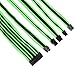 Thermaltake TtMod Sleeve Extension Power Supply Cable Kit ATX/EPS/8-pin PCI-E/6-pin PCI-E with Combs, Green/Black AC-034-CN1NAN-A1 primary