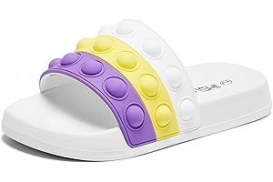 Eashi Slides For Kids,Boys Girls Sandals, Toddler Arch Support Slippers For House Shower Beach Non-Slip