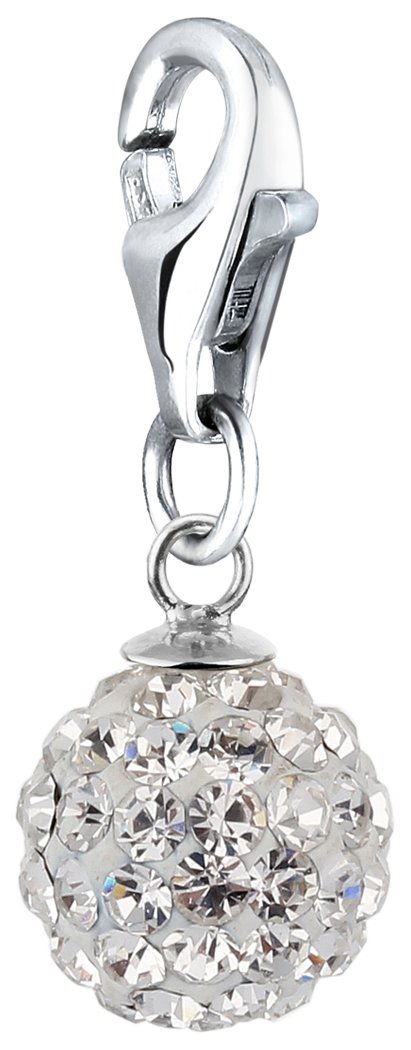Nenalina 716250-001 Crystal Charm Ball in 925 Sterling Silver Fits All Standard Charm Bracelets