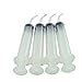Fencia 4pcs Disposable Dental Irrigation Syringe Hand Pet Feeding Syringe for Birds Dogs with Curved Tip 12CC (10 ml Capacity)