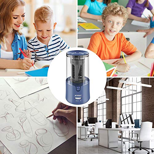 AFMAT Pencil Sharpener, Electric Pencil Sharpener for Colored Pencils
