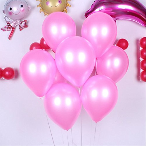 LONHEO Pink Latex Balloons 100pcs/lot 10 inch 1.8g Thick balloon Wedding Party Birthday Balls Classic toys christmas gift - Thumbnail 2