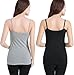 Nursing Tank Tops, Maternity Nursing Shirts Pajamas Sleep Bra for Breastfeeding (Small: Fits for Weight 100-135 lb, Black+Grey (2Pcs))