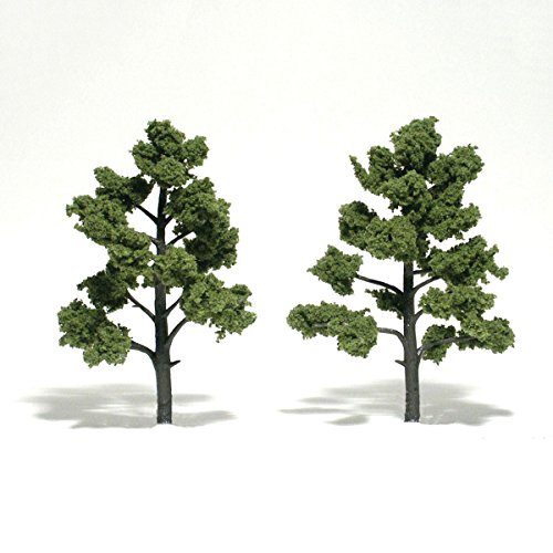 Woodland Scenics Ready Made Realistic Trees Light Green 2 Pack 1:0 Scale