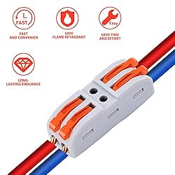 NineLeaf 40PCS Wire Connectors, 2 in 2 Out Lever