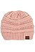 Thick Soft Knit Oversized Beanie Cap Hat - India Pink