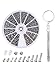Mudder 1000 Pieces Tiny Screws Nut Assortment Repair Tool Kit with Screwdriver and 5 Pairs of Nose Pads for Eyeglasses Watch