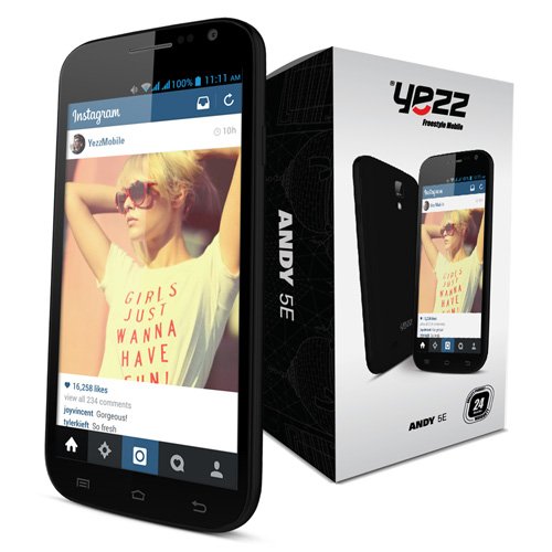 Yezz Wireless Andy 5EI - Android GSM Unlocked (Black)