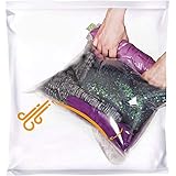 The Chestnut 12 Storage Space Saver Bags No Vacuum - Space Bags Compression for Travel Storage - Hand Roll Seal Vacuum Bags f