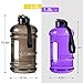 TOPWARE Dishwasher Safe New Material Tritan Plastic Hot Cold Water Jug Container Big Capacity 2.2L 75oz Half Gallon 1.3L 44oz Large Leakproof BPA Free Water Bottle for Fitness Camping Bicycle Gym