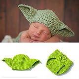 AimasirM Crochet Star Wars Yoda Baby Hat Photography Prop (green)