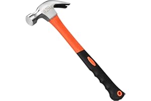 DKOVN 8/16/24oz Straight Rip Fiberglass General Purpose Claw Hammer, with Smooth Face & Non-slip Grip
