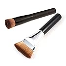 Hotrose Set of 2 Premium Foundation Makeup Brush, Concave Liquid Foundation Brush and Flat Contour Brush Trimming Brush
