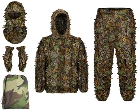 Amazon.com: Gocher 3D Leafy Camo Ghillie Hat Jungle Sniper Hunting