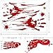 iTech More Halloween Decorations Horror Bloody Handprint &Footprint Stickers Window Decals Wall Stickers Decor for Vampire Zombie Party Decorations Supplies 8 Sheets（92 Pcs）