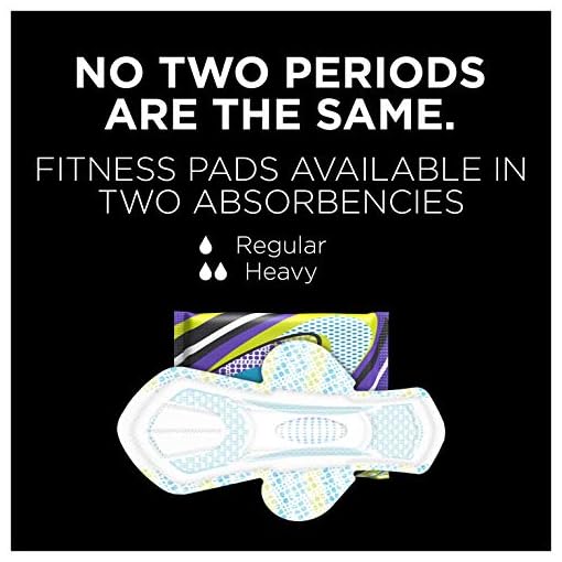 U by Kotex Fitness Ultra Thin Pads with Wings, Regular Absorbency, Fragrance-Free Pads, 30 Count - Image 7