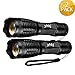 Newest and Best 2000 Lumen Flashlight, Yhkj Super Bright LED Tactical Flashlights- High Lumen, Zoomable, 5 Modes, Water Resistant, Handheld Light - Best Outdoor Sports Everyday Flashlights (2pc black)