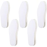 5 Pairs Odor Control Summer Pure Cotton Terry Cloth Shoe Insoles,Absorbs Sweat & Controls Odor Ideal for Wear Without Socks,Barefoot Shoe Inserts