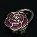 Folding Handbag Purse Bag Hanger Table Hook Hang Rose Flower Shape Purple