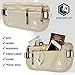VENTURE 4TH Travel Money Belt - Slim Passport Holder RFID Blocking Travel Pouch to Protect Cash, Credit Cards and Travel Documents (Beige)