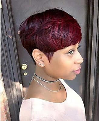 Jiayi Mushroom Human Hair Premium Blend Pixie Cute Wig Afro Short