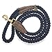 Embark Pets Zion Dog Rope Leash - Made from 100% Cotton, Leashes for Small Medium and Large Dogs (4 FT, Navy Blue)