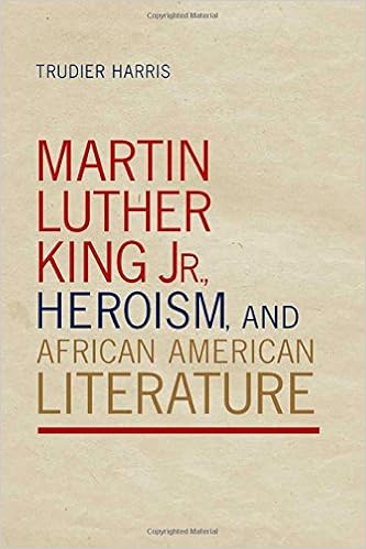 The cover of Martin Luther King Jr., Heroism, and African American Literature. It is a plain tan cover with the title on it.