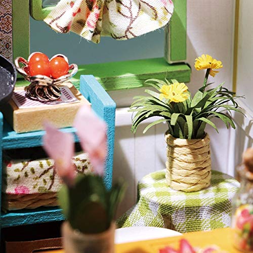 DishyKooker DIY Doll House Miniature Dollhouse with Furnitures Wooden House Toys Manual Assembly Model for Children Jason's Kitchen DG105#E Show - Thumbnail 2