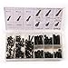 CSLU 106pcs Alloy Steel Socket Cap Screws Hex Head Bolt Assortment Kit with Box, M4 M5 M6 M8 M10 Thread Metric Size, Black Oxide Finish