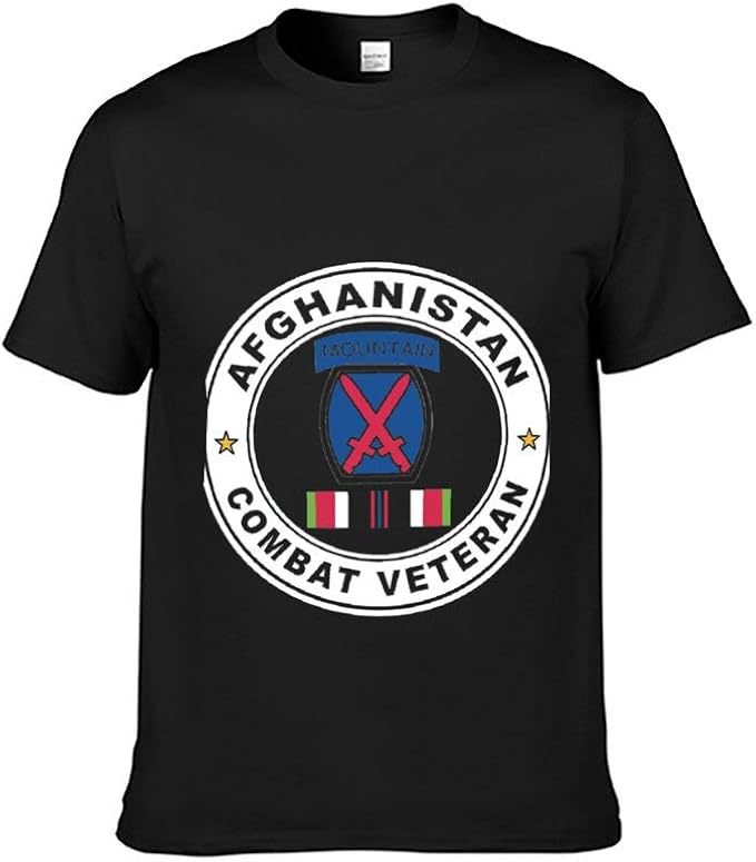 Afghanistan Campaign Veteran Men’s O-Neck T-Shirts Shirt Cotton Shirt