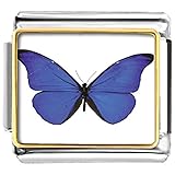 LuckyJewelry Butterfly Etched Italian Charms Sale Cheap fit Nomination Link Bracelet