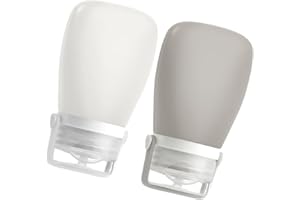 RONRONS Silicone Travel Bottles, 2oz Leak Proof Salad Container for Lunch, Travel Bottles for Toiletries TSA Approved Container for Shampoo Conditioner (2 Pieces)