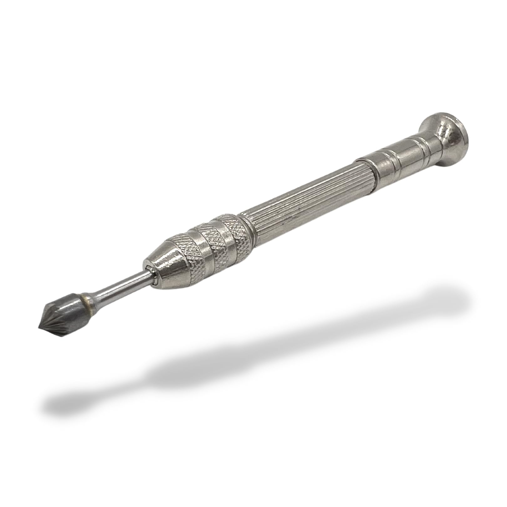 TAGATORON（タガトロン）皿ビス加工用手動ドリル 皿穴加工具 ミニ四駆 プラモデル カーボン/FRP加工 (4. シルバー（スリムタイプ）) の商品画像