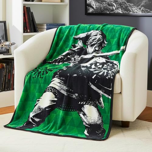 Franco Collectibles The Legend of Zelda Retro Video Game Bedding Super Soft Micro Raschel Throw, 46 in x 60 in, (Official Licensed Product)