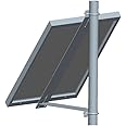 Mounting Brackets Pole Mount for Solar Panel 30W to 60W Single Module Aluminum Brackets Heavy Duty Mounting Racks with Hardware Kit - 45 Degree Tilt Mount on Diameter 2-inch Pole