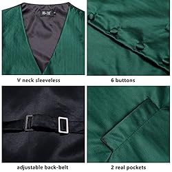 Hi-Tie Mens Suit Vest Bowtie Set Ties for Men V