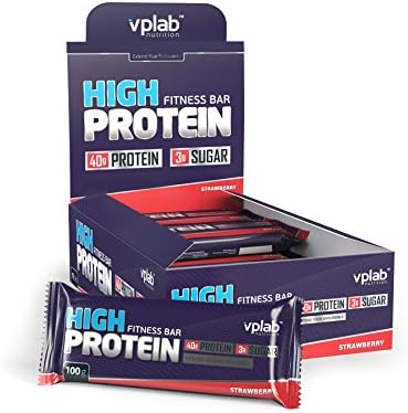 VP Lab Nutrition Unisex's High Protein Bar, Strawberry, 100 G, Multicolour