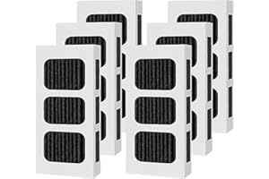 HIHOELAR 6 PACK Refrigerator Air Filter Replacement for PAULTRA2, Compatible with Frigidaire Pure Air Ultra 2, Pure air Ultra II, Pureair Ultra ii, and Electrolux 242047805, 5303918847, EAP12364179