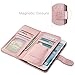 UrbanDrama iPhone 6 Plus Case, iPhone 6S Plus Wallet Case, Glitter Shiny Faux Leather Magnetic Closure Credit Card Slot Cash Holder Protective Case for iPhone 6 Plus, iPhone 6S Plus 5.5 Inch Rose Gold
